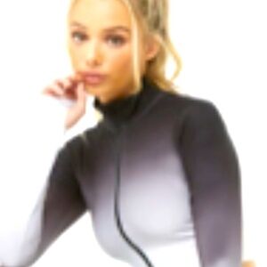 L | NEW Ombre Crop Jacket